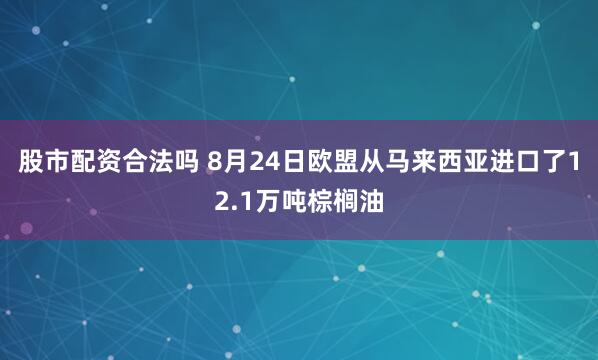 股市配资合法吗 8月24日欧盟从马来西亚进口了12.1万吨棕榈油